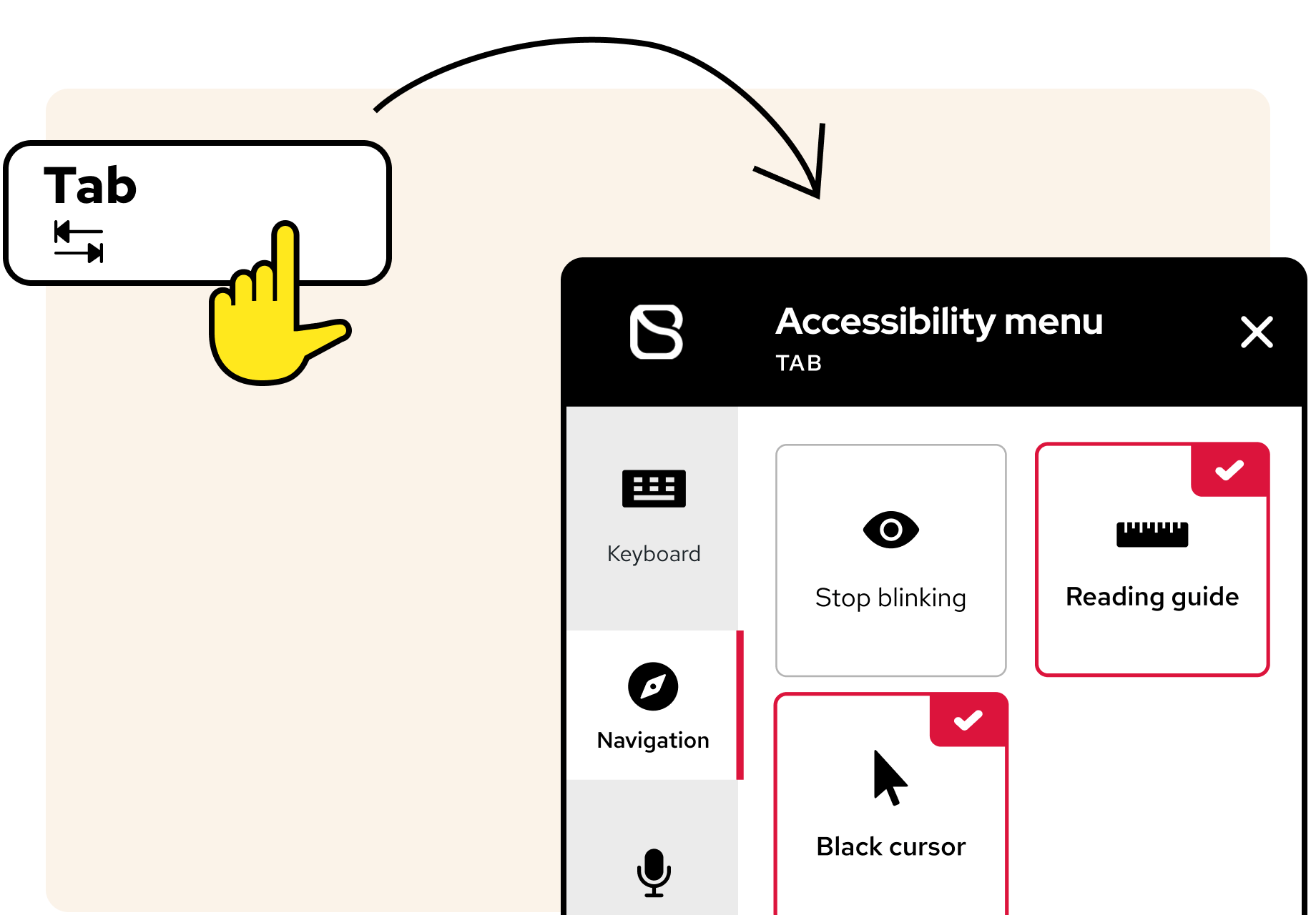 Accessibility for different impairments